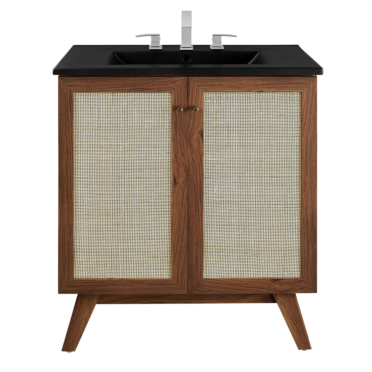 Soma Walnut/Black 30" Bathroom Vanity - Ornate Home