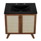 Soma Walnut/Black 30" Bathroom Vanity - Ornate Home