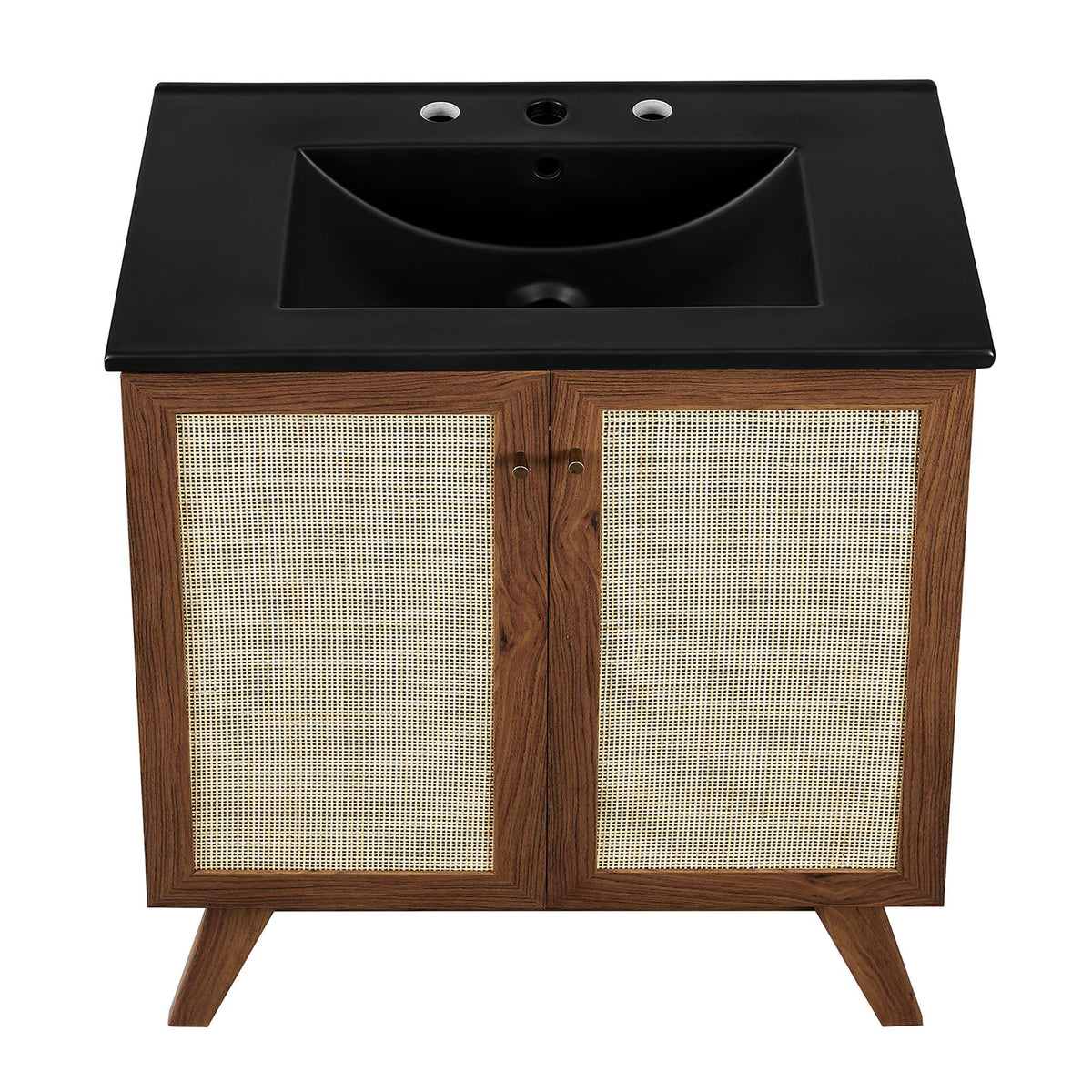 Soma Walnut/Black 30" Bathroom Vanity - Ornate Home