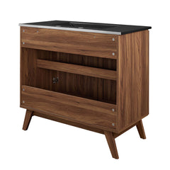 Soma Walnut/Black 36" Bathroom Vanity - Ornate Home