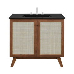 Soma Walnut/Black 36" Bathroom Vanity - Ornate Home