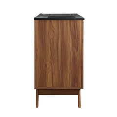 Soma Walnut/Black 48" Double Sink Bathroom Vanity - Ornate Home