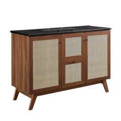 Soma Walnut/Black 48" Single Sink Bathroom Vanity - Ornate Home