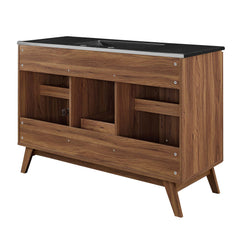 Soma Walnut/Black 48" Single Sink Bathroom Vanity - Ornate Home
