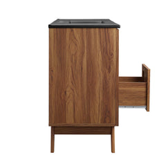 Soma Walnut/Black 48" Single Sink Bathroom Vanity - Ornate Home