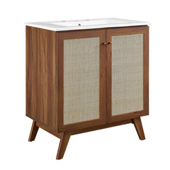 Soma Walnut/White 30" Bathroom Vanity - Ornate Home