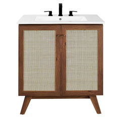 Soma Walnut/White 30" Bathroom Vanity - Ornate Home