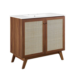 Soma Walnut/White 36" Bathroom Vanity - Ornate Home