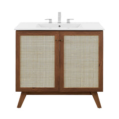 Soma Walnut/White 36" Bathroom Vanity - Ornate Home
