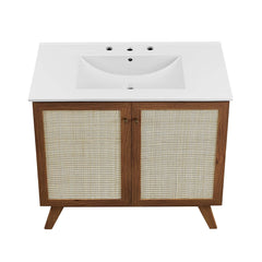 Soma Walnut/White 36" Bathroom Vanity - Ornate Home