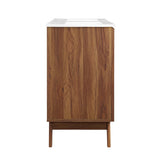 Soma Walnut/White 48" Double Sink Bathroom Vanity - Ornate Home