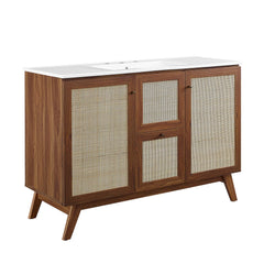 Soma Walnut/White 48" Single Sink Bathroom Vanity - Ornate Home