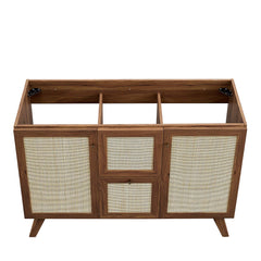 Soma Walnut/White 48" Single Sink Bathroom Vanity - Ornate Home