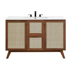 Soma Walnut/White 48" Single Sink Bathroom Vanity - Ornate Home