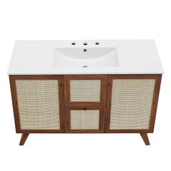 Soma Walnut/White 48" Single Sink Bathroom Vanity - Ornate Home