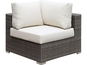 Somani Light Gray/Ivory Corner Chair - Ornate Home