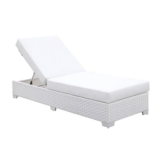 Somani White Outdoor Chaise - Ornate Home