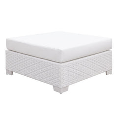 Somani White Outdoor Ottoman - Ornate Home