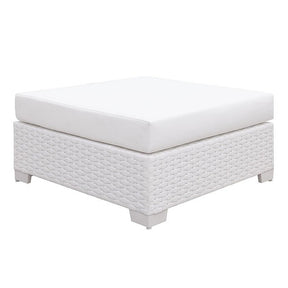 Somani White Outdoor Ottoman - Ornate Home