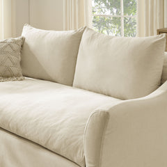 Somerset 70" Linen Blend Slipcovered Loveseat - Ornate Home