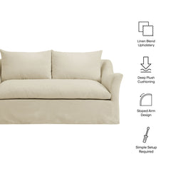 Somerset 70" Linen Blend Slipcovered Loveseat - Ornate Home