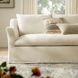 Somerset 92" Linen Blend Slipcovered Sofa - Ornate Home