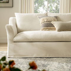 Somerset 92" Linen Blend Slipcovered Sofa - Ornate Home