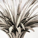 Somerset Clear/Silver Leaf Round 48" Dining Table - Ornate Home