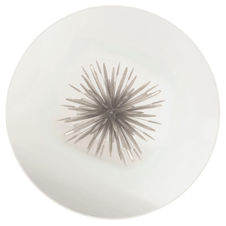 Somerset Clear/Silver Leaf Round 54" Dining Table - Ornate Home