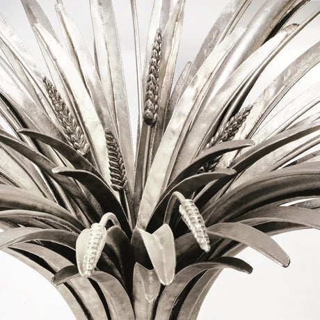 Somerset Clear/Silver Leaf Round 54" Dining Table - Ornate Home