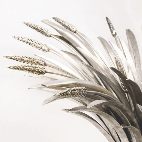 Somerset Clear/Silver Leaf Round 54" Dining Table - Ornate Home