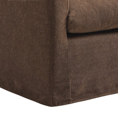 Somerset Cocoa Linen Blend Slipcovered Armchair - Ornate Home