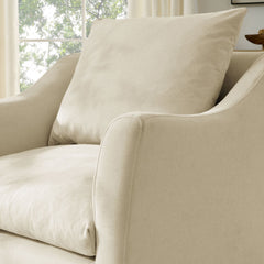 Somerset Linen Blend Slipcovered Armchair - Ornate Home