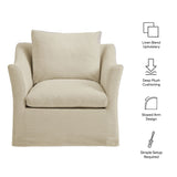 Somerset Linen Blend Slipcovered Armchair - Ornate Home