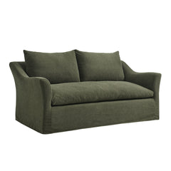 Somerset Sage 70" Linen Blend Slipcovered Loveseat - Ornate Home