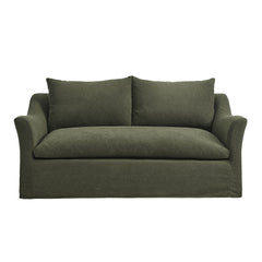 Somerset Sage 70" Linen Blend Slipcovered Loveseat - Ornate Home