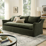 Somerset Sage 92" Linen Blend Slipcovered Sofa - Ornate Home