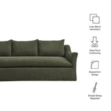 Somerset Sage 92" Linen Blend Slipcovered Sofa - Ornate Home
