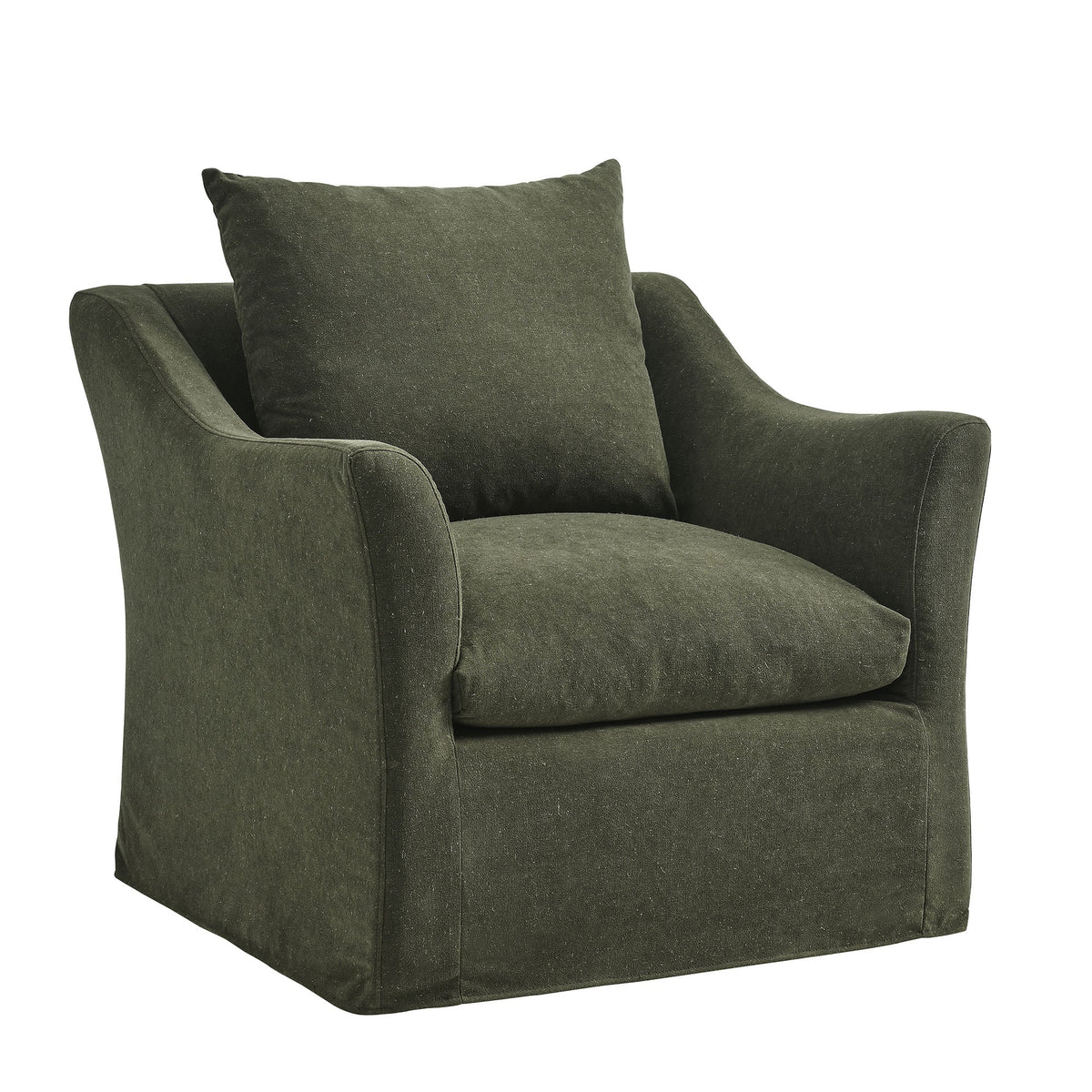 Somerset Sage Linen Blend Slipcovered Armchair - Ornate Home