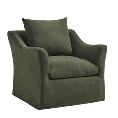 Somerset Sage Linen Blend Slipcovered Armchair - Ornate Home