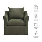 Somerset Sage Linen Blend Slipcovered Armchair - Ornate Home