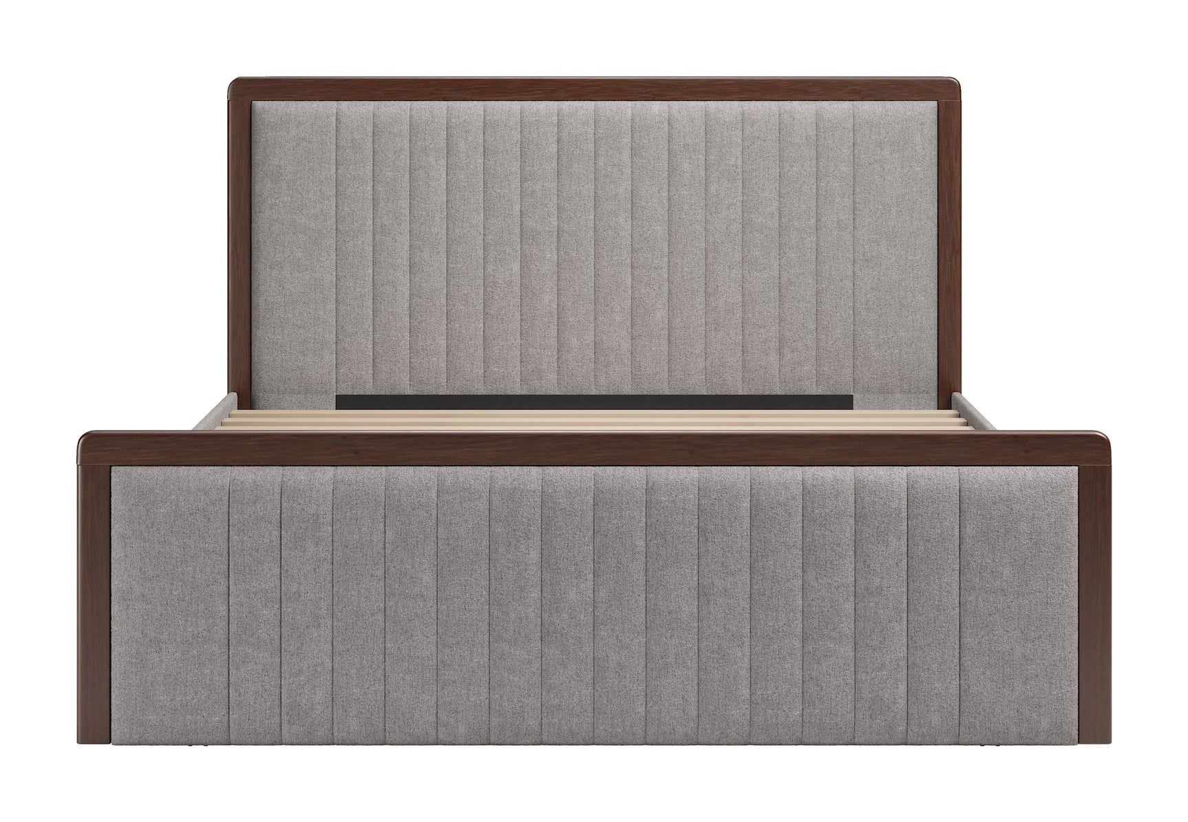 Somune Gray & Walnut King Bed - Ornate Home