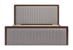 Somune Gray & Walnut King Bed - Ornate Home