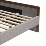 Somune Gray & Walnut King Bed - Ornate Home