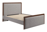 Somune Gray & Walnut Queen Bed - Ornate Home