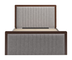 Somune Gray & Walnut Queen Bed - Ornate Home