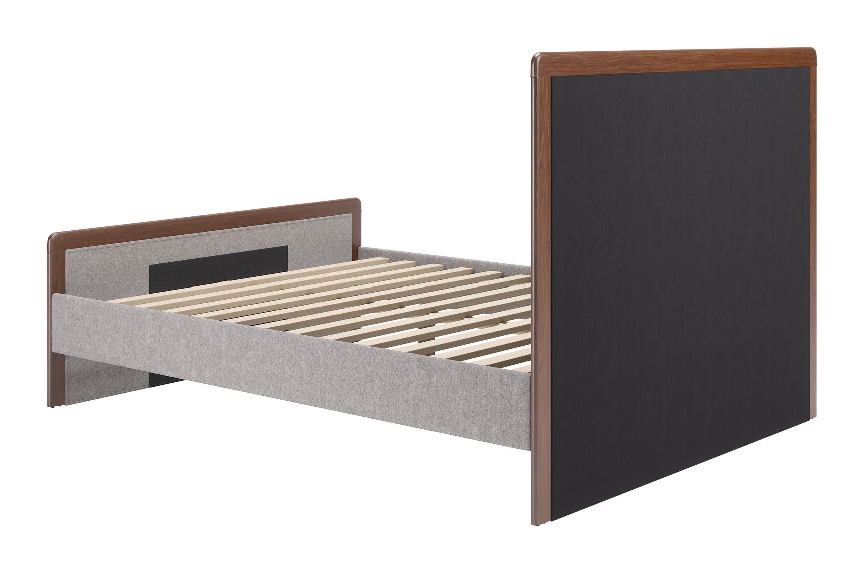Somune Gray & Walnut Queen Bed - Ornate Home