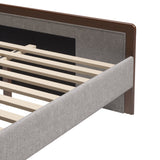 Somune Gray & Walnut Queen Bed - Ornate Home