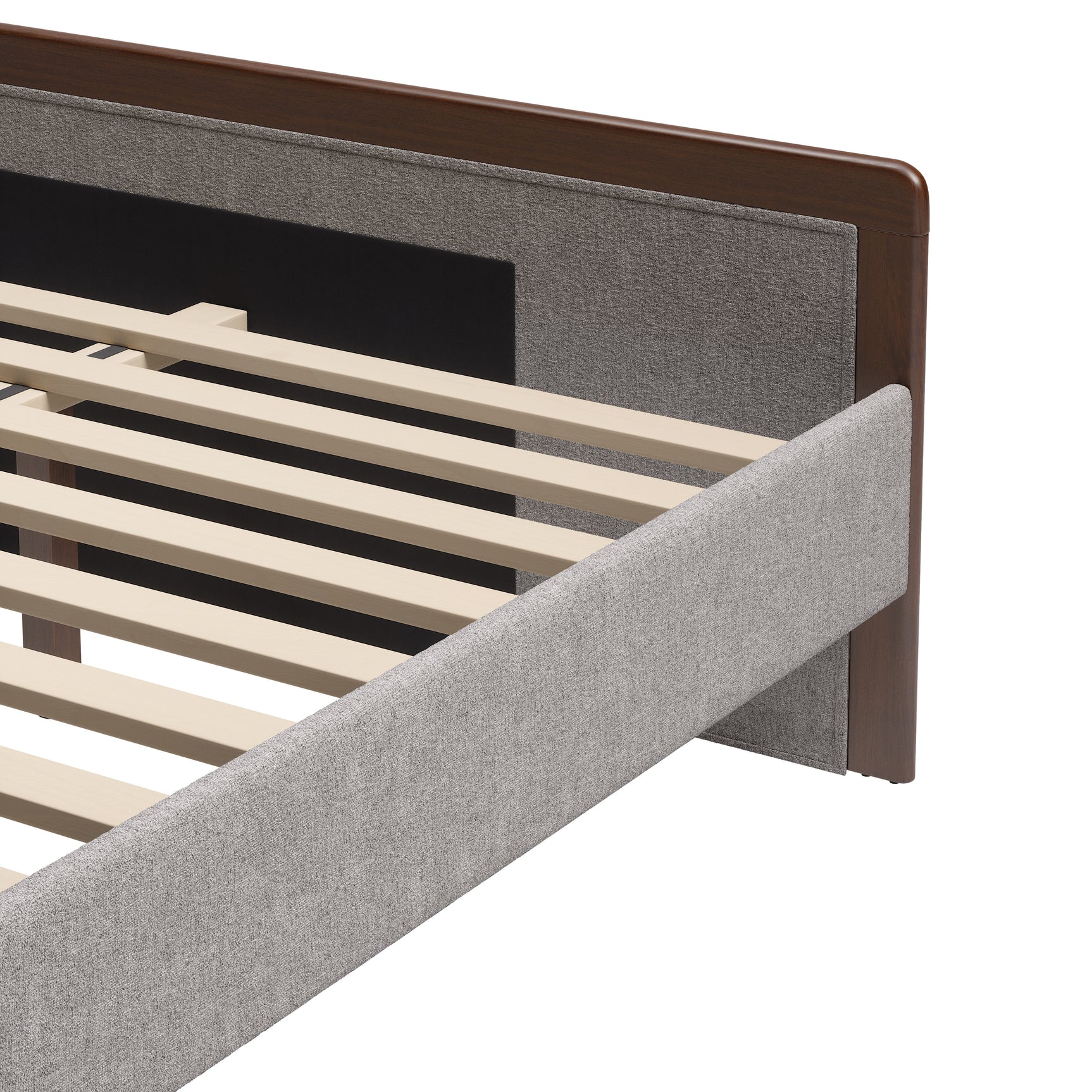 Somune Gray & Walnut Queen Bed - Ornate Home