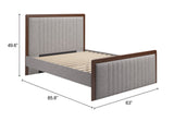 Somune Gray & Walnut Queen Bed - Ornate Home